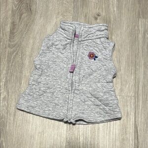 4 for $20 Gray Quilted Vest with Floral Patch